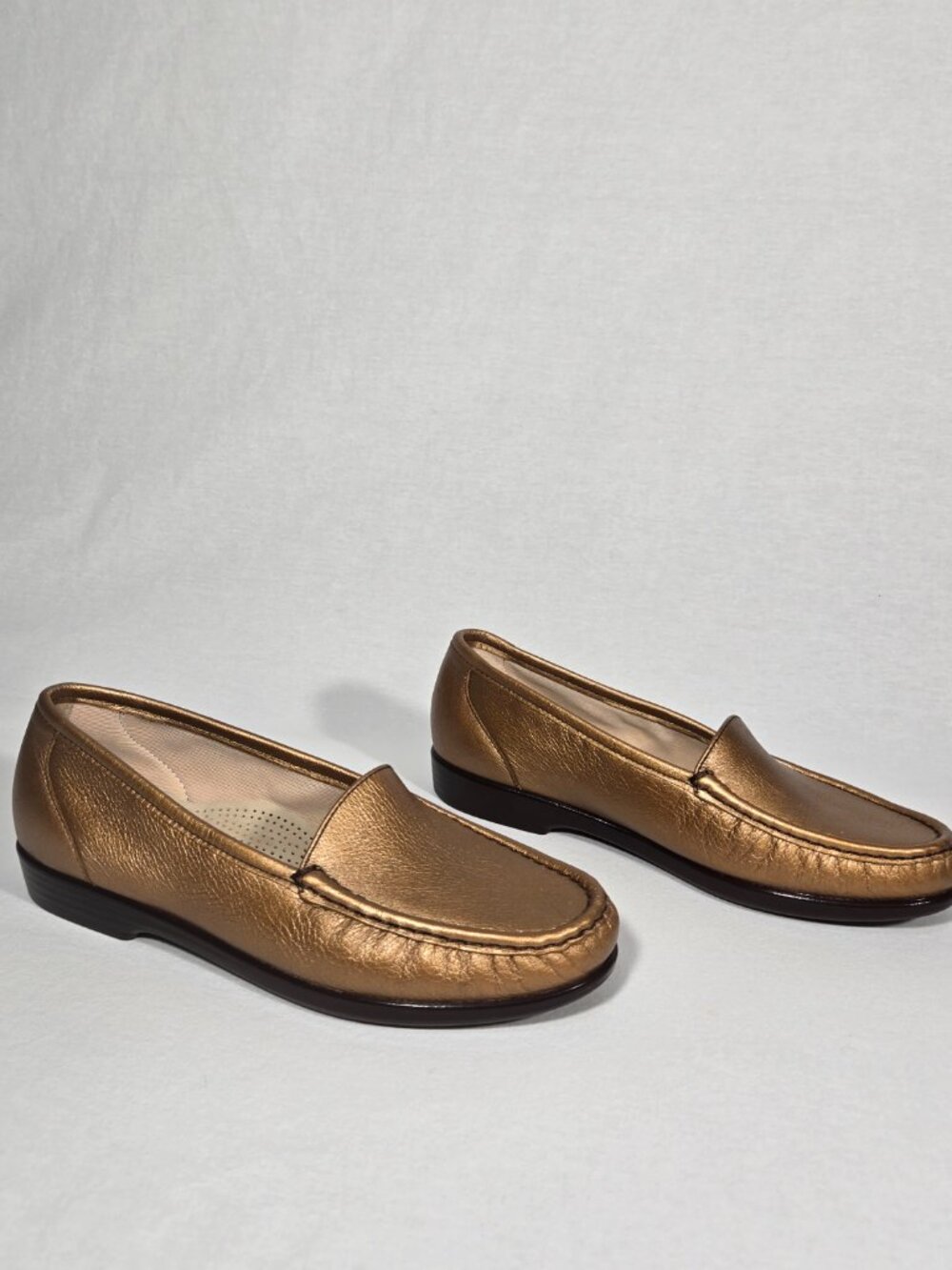 SAS All-Day Comfort GOLDEN BROWN Leather Simplify -Everyday Loafer Women Size 8W